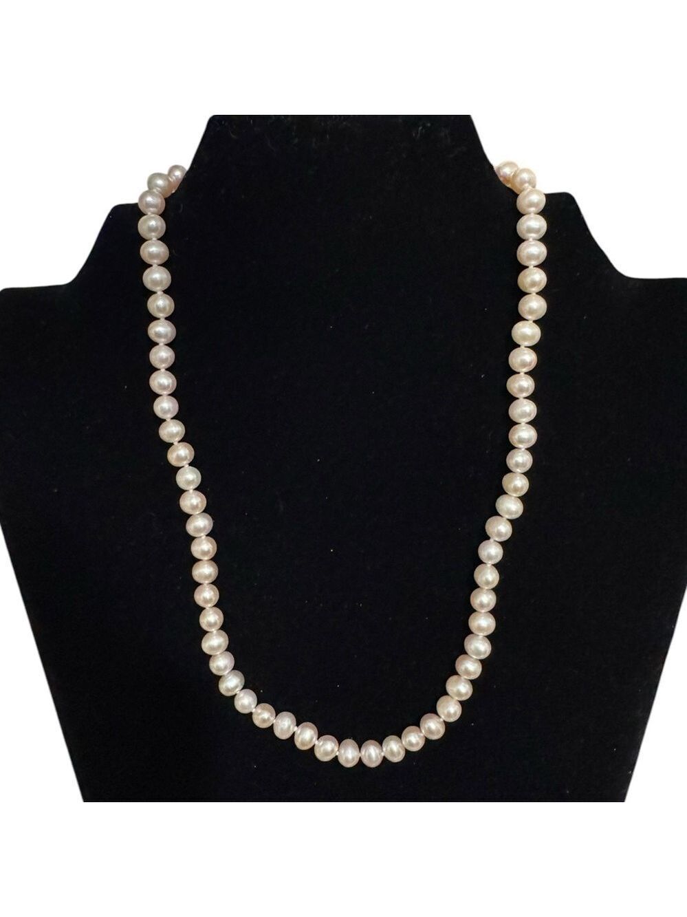 Vintage Estate 14K Gold Pink Pearl Necklace